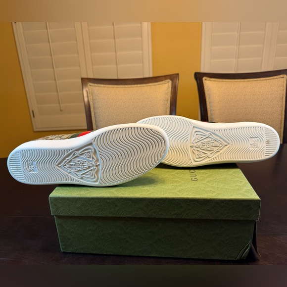 New Authentic Gucci Ace GG Supreme Logo Bees Sneaker Shoes Size UK 12 / US 12.5 - Picture 15 of 15